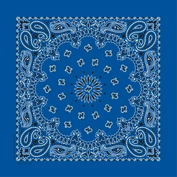 Bandanna Co Paisley, Royal Blue, 22" x 22" (2nd)