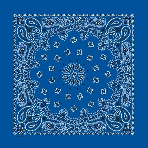 Bandanna Co Paisley, Royal Blue, 22" x 22" (2nd)