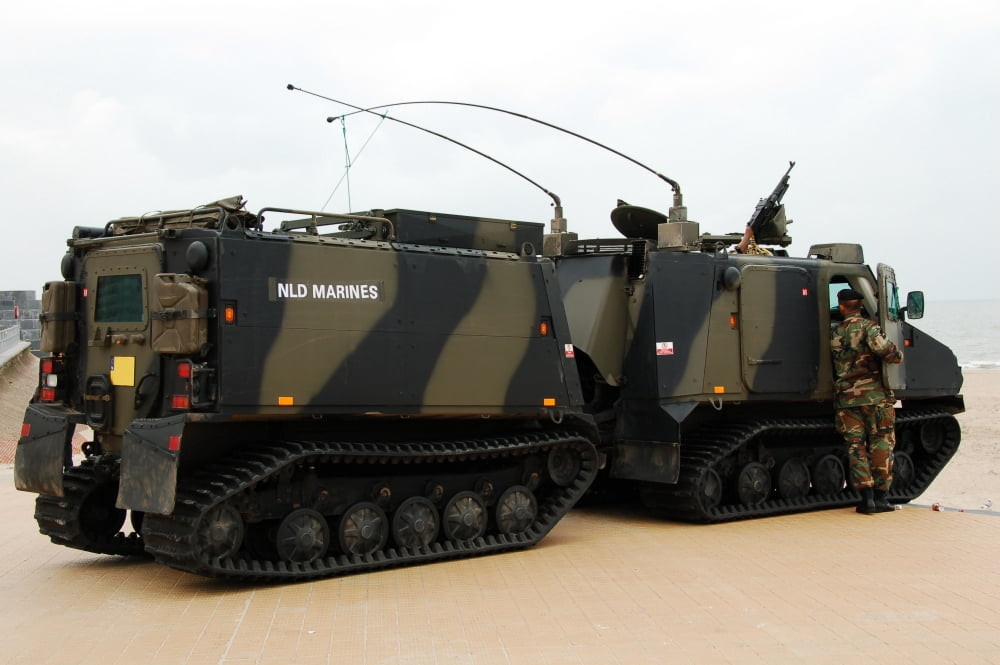 The Bandvagn BvS10 Viking used by the Dutch Royal Marines Canvas Art - Luc De JaegerStocktrek Images (34 x 23)