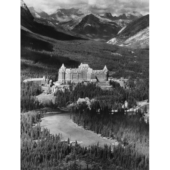 The Banff Springs Hotel In The Bow River Valley Of The Canadian Rockies History (24 x 36)