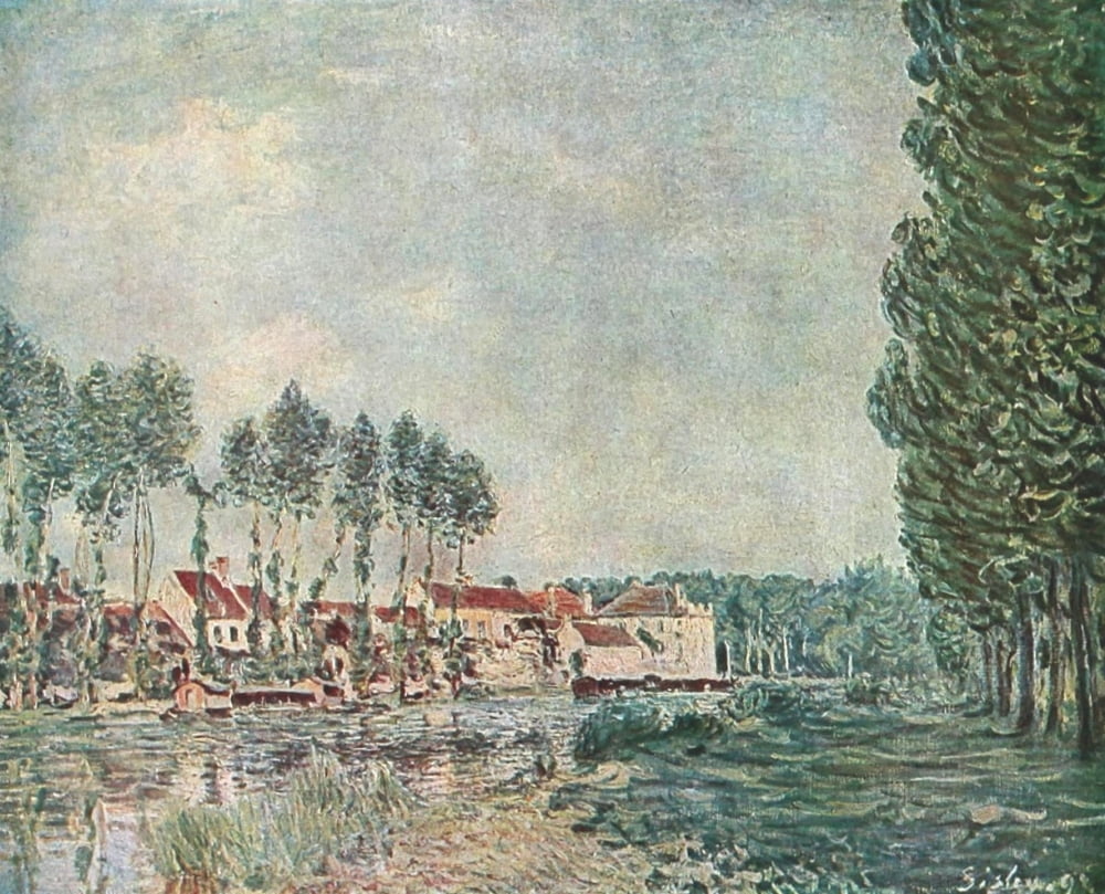 The Banks of the Loing Canvas Art - Alfred Sisley (18 x 24)