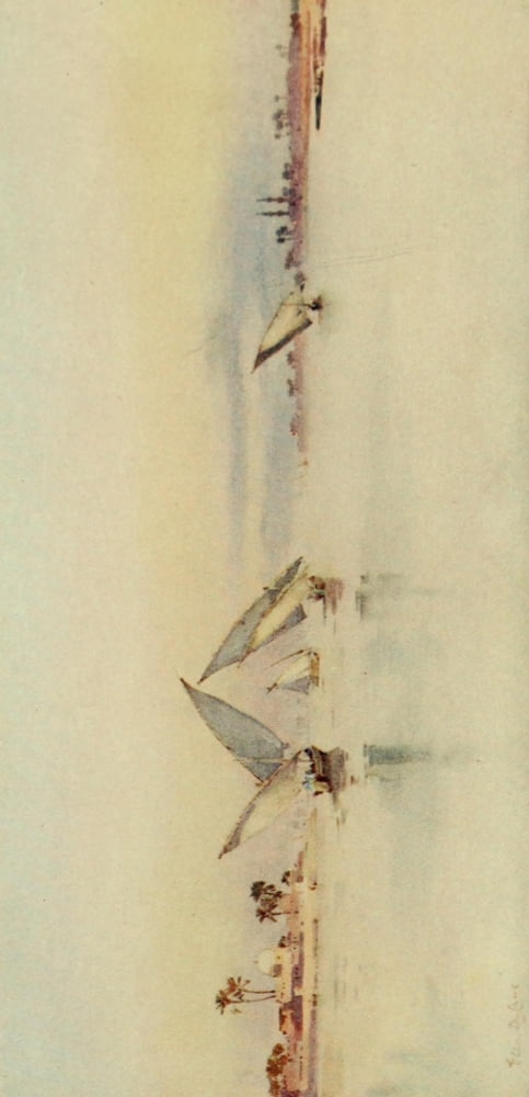 The Banks of the Nile 1913 A grey day on the Nile Canvas Art - Ella du Cane (18 x 24)