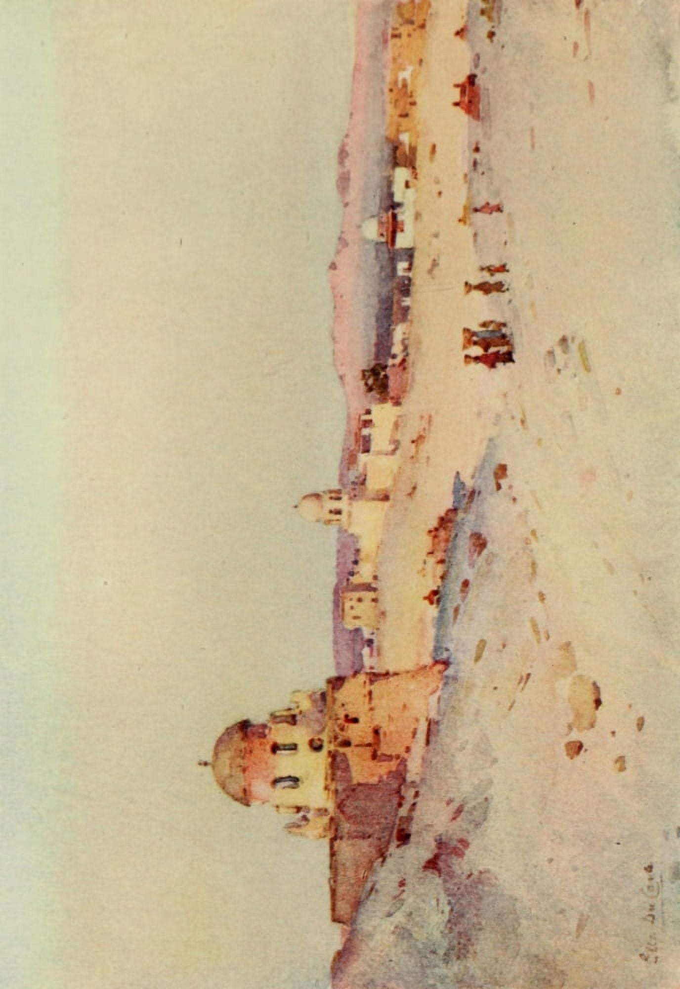 The Banks of the Nile 1913 Arabic cemetery at Assuan Canvas Art - Ella du Cane (24 x 36)