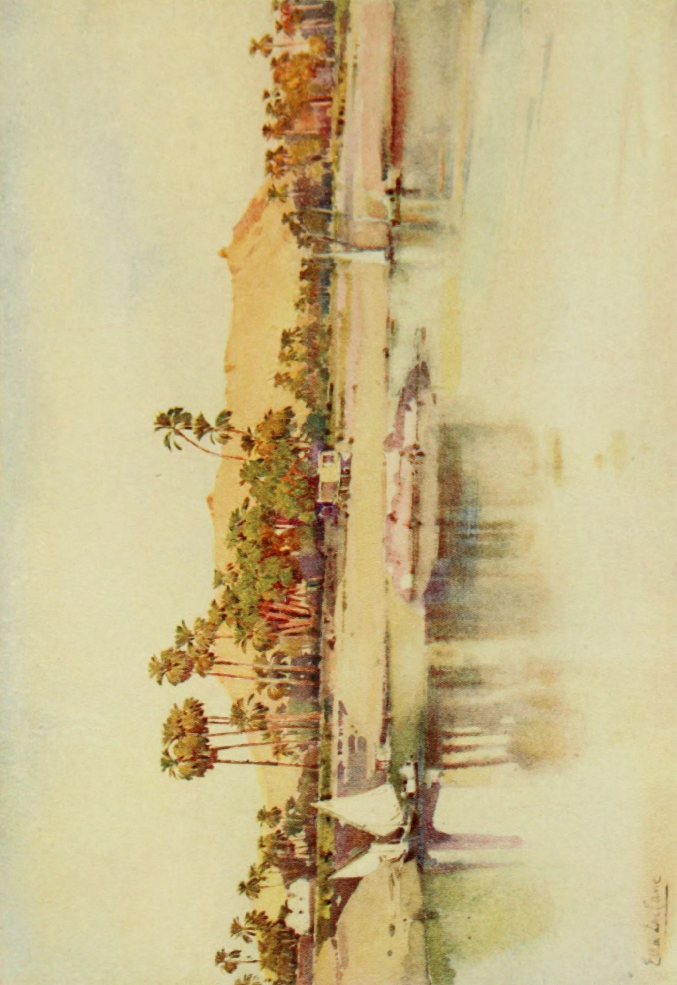 The Banks of the Nile 1913 Elephantine Island Canvas Art - Ella du Cane (24 x 36)