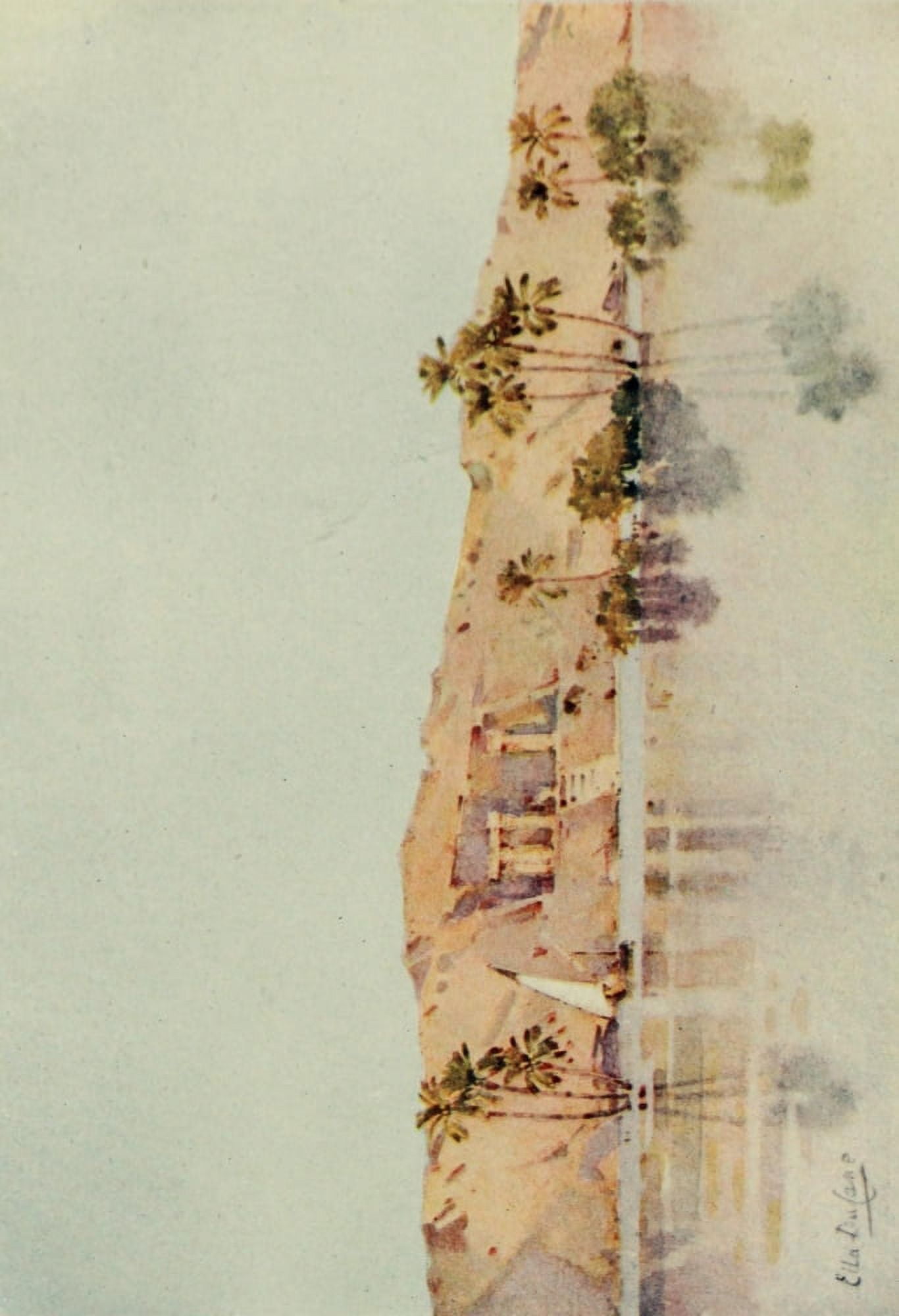 The Banks of the Nile 1913 Gerf Husein Nubia Canvas Art - Ella du Cane (24 x 36)