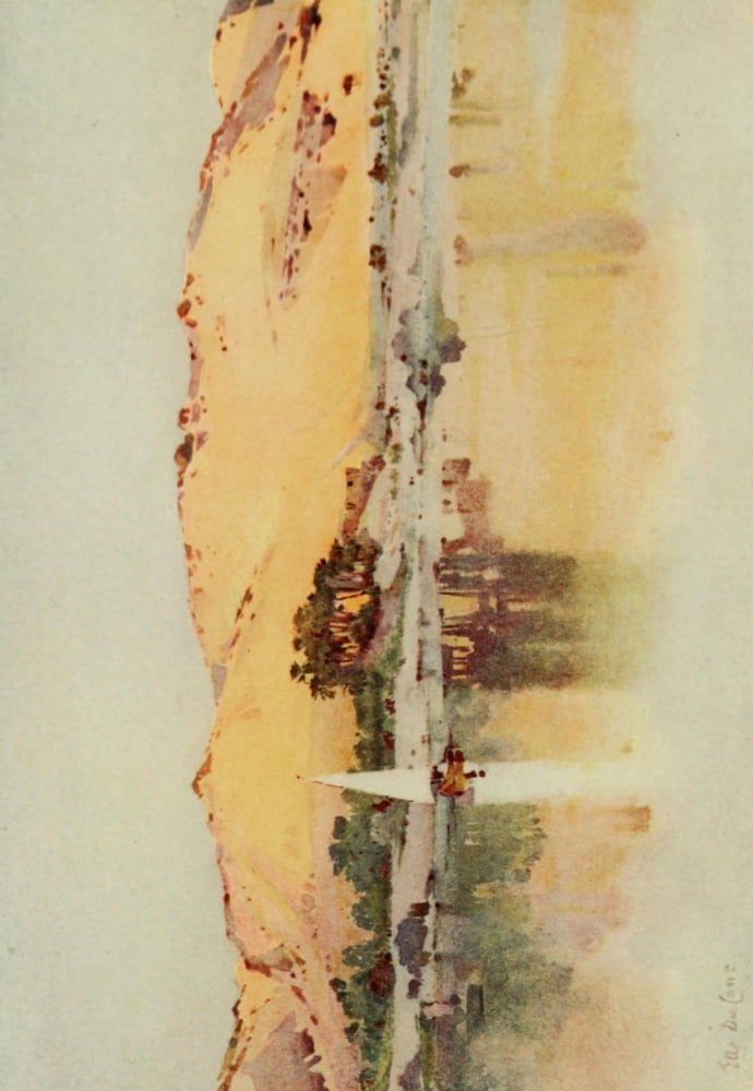 The Banks of the Nile 1913 Sand-slopes on the west bank of the cataract Canvas Art - Ella du Cane (24 x 36)