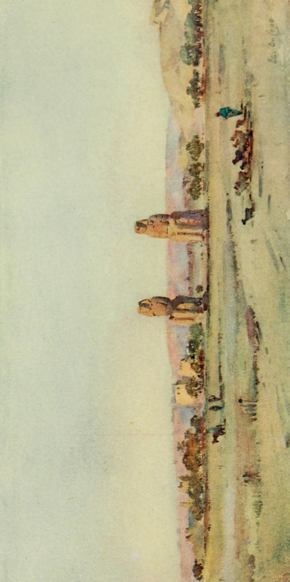 The Banks of the Nile 1913 The Colossi Canvas Art - Ella du Cane (24 x 36)