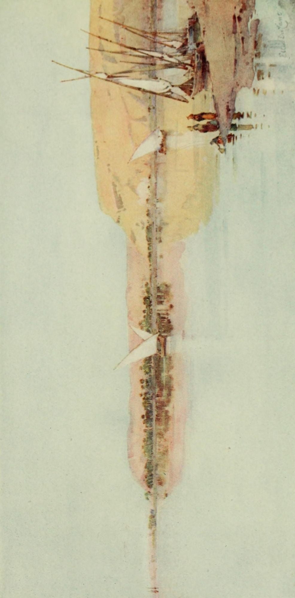 The Banks of the Nile 1913 The Nile near Temeh Canvas Art - Ella du Cane (18 x 24)