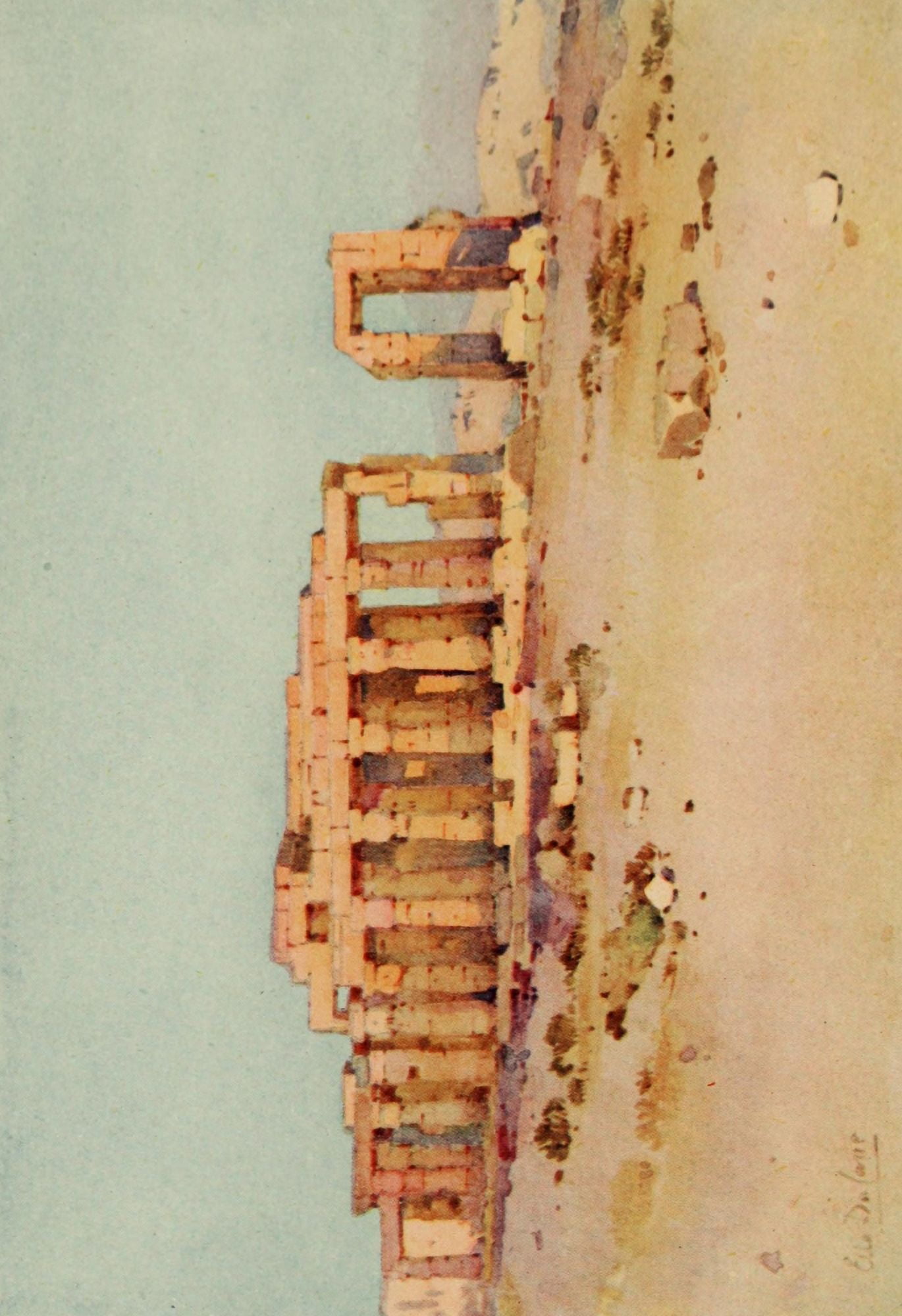 The Banks of the Nile 1913 The Shoe Bazaar The Ramesseum Canvas Art - Ella du Cane (24 x 36)