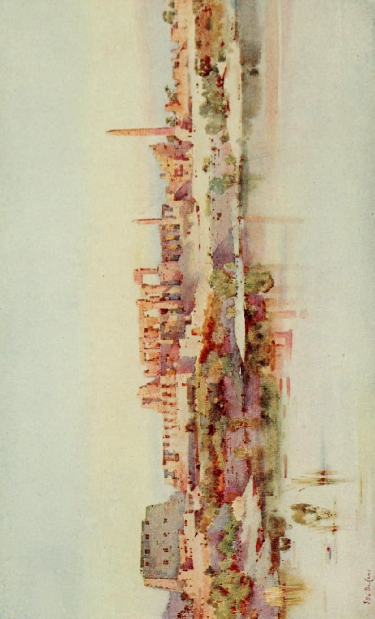 The Banks of the Nile 1913 The Temple of Karnak Canvas Art - Ella du Cane (18 x 24)