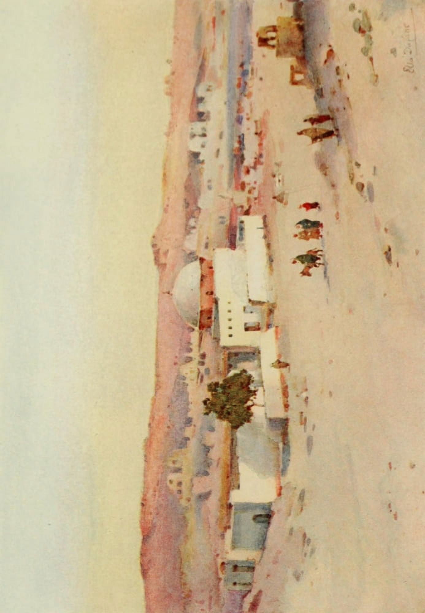 The Banks of the Nile 1913 The road from Assuan to Shellal Canvas Art - Ella du Cane (18 x 24)