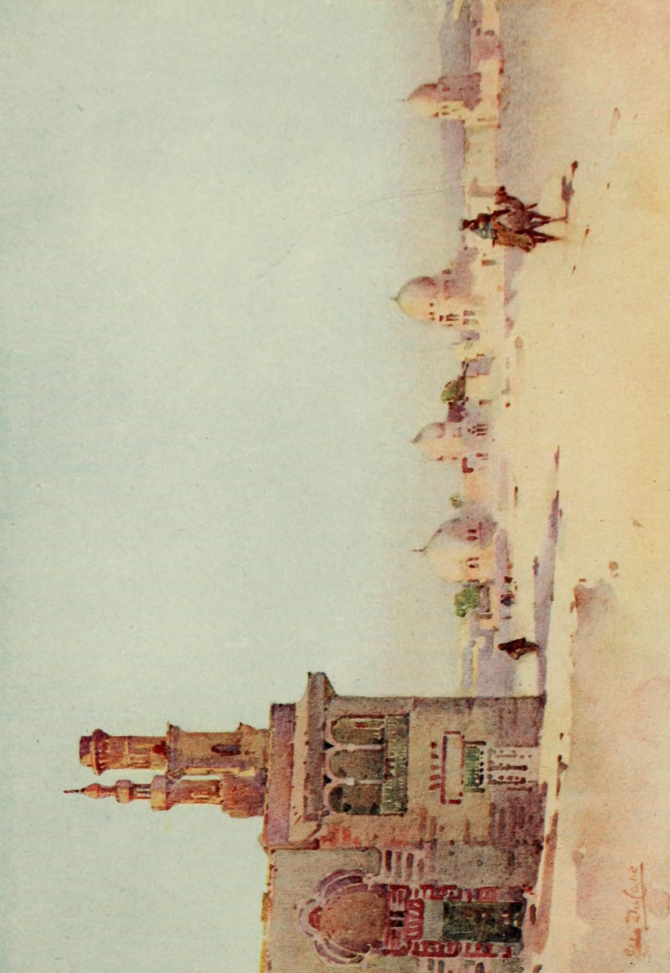 The Banks of the Nile 1913 The tombs of the Khalifas Canvas Art - Ella du Cane (18 x 24)
