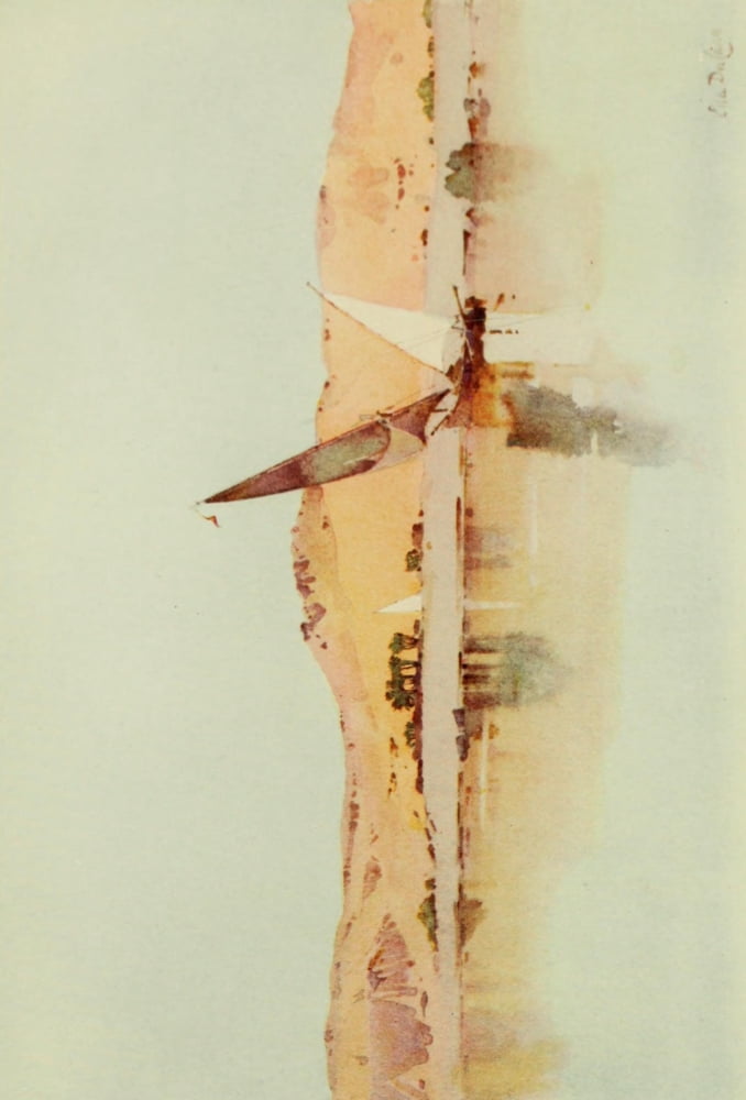 The Banks of the Nile 1913 Waiting for the breeze at Assuan Canvas Art - Ella du Cane (18 x 24)