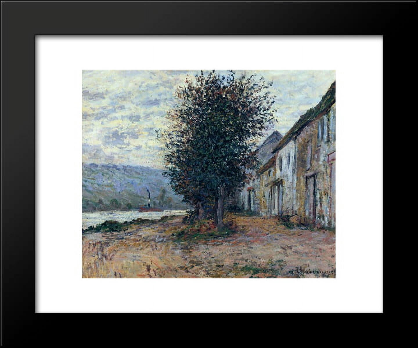 The Banks of the Seine 20x24 Framed Art Print by Monet, Claude ...