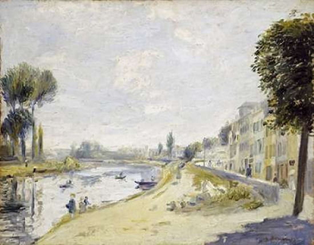 The Banks of the Seine Canvas Art - Pierre-Auguste Renoir (22 x 28)
