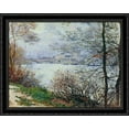 thumbnail image 1 of The Banks of the Seine, Ile de la Grande-Jatte 36x28 Large Black Ornate Wood Framed Canvas Art by Claude Monet, 1 of 2