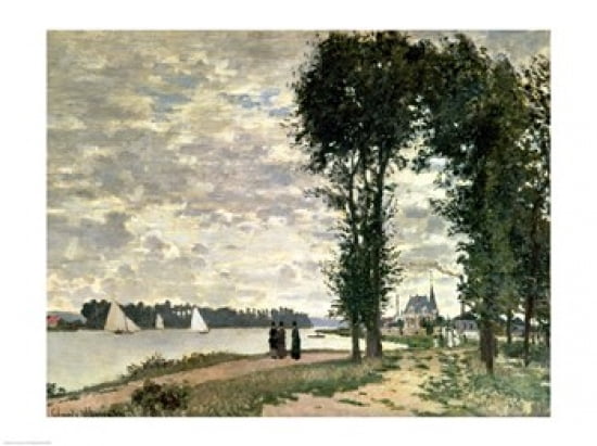 The Banks of the Seine at Argenteuil 1872 Canvas Art - Claude Monet (24 x 18)