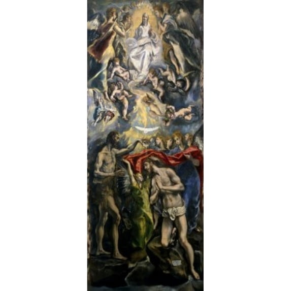 The Baptism of Christ by El Greco (1541-1614) Spain Madrid Museo del Prado Poster Print (24 x 36)