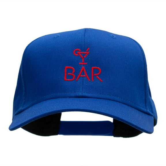 The Bar Embroidered Cotton Twill Pro Style Cap - Royal OSFM