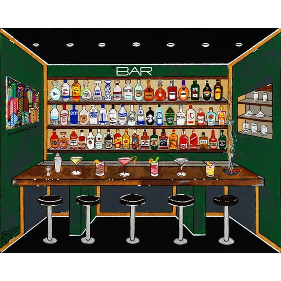 Josh Blaney, The Bar, 16x20 in Fine Art Poster
