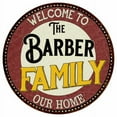 thumbnail image 1 of The Barber Family 14" Round Metal Sign Kitchen Game Room Decor 100140038377, 1 of 1
