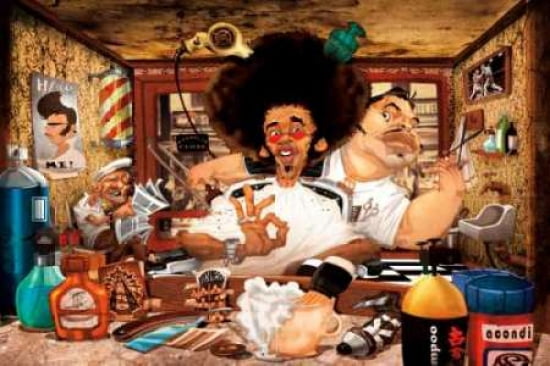 The Barbers Shop Canvas Art - Adam Perez (24 x 36)