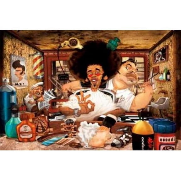 The Barbers Shop Poster Print by Adam Perez