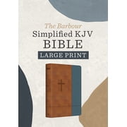 The Barbour Simplified Kjv--Large Print [Rust & Stone Cross], Hardcover
