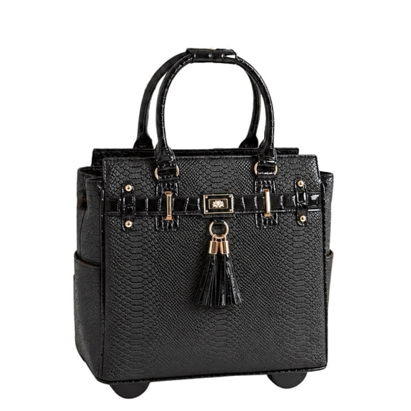 The Barrington Rolling Laptop Bag for Women | Designer Wheeled Briefcase | Fits 13-17" Laptops | JKM & Company Office Travel Computer Case