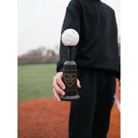 The Baseball Club Tee Popper Batting Tee for Solo Hitting Practice Baseball and Softball Training Includes 1 Tee Popper