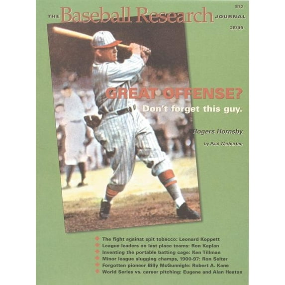 Baseball Research Journal The Baseball Research Journal (Brj), Volume 28, Book 28, (Paperback)