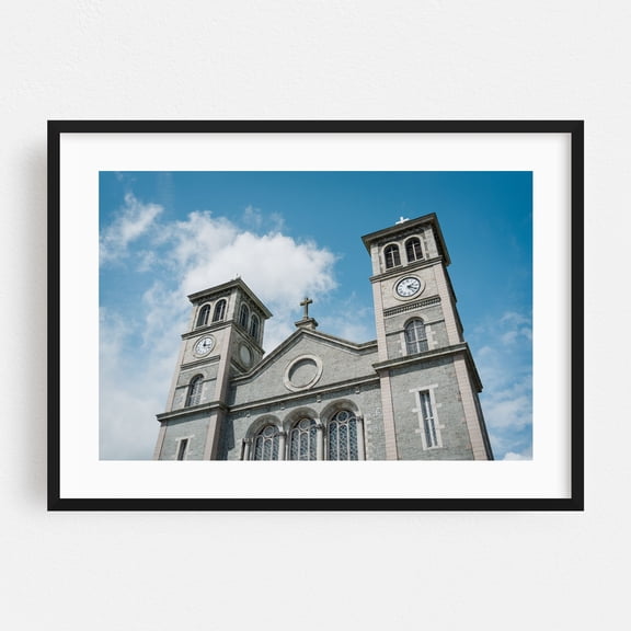 The Basilica Cathedral, St. John's - St. John's Newfoundland and Labrador Canada Photography Black Framed Wall Art Print 24 x 36 inches