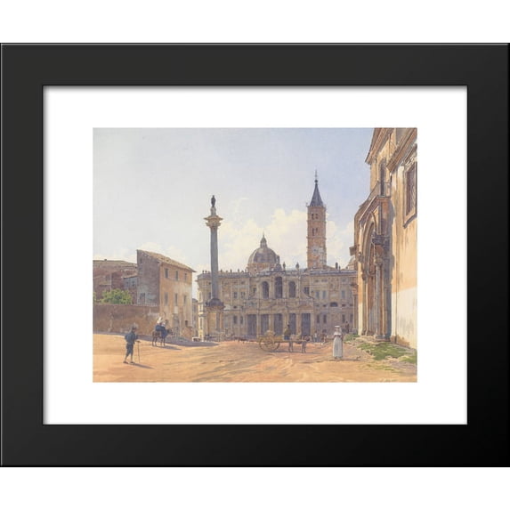 The Basilica of Santa Maria Maggiore in Rome 20x24 Framed Art Print by Rudolf von Alt