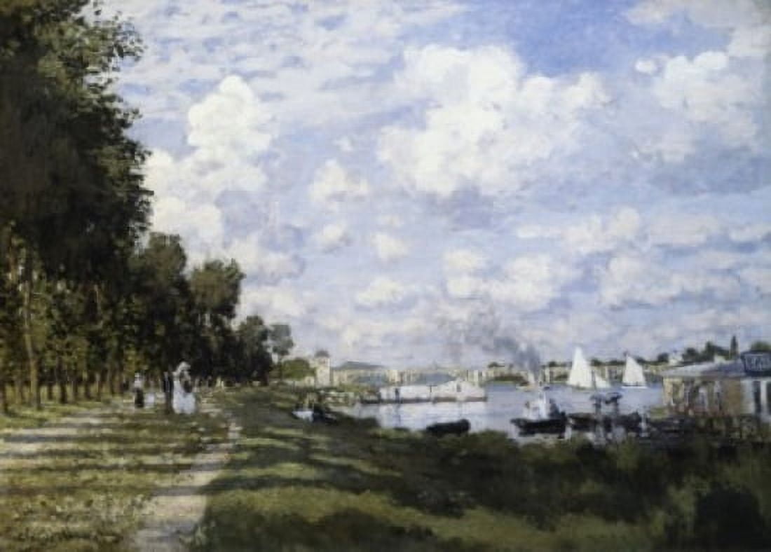 The Basin At Argenteuil 1872 Claude Monet (1840-1926French) Oil on canvas Jeu De Paume Louvre Paris Canvas Art - Claude Monet (18 x 24)