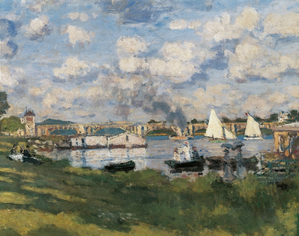 The Basin At Argenteuil Canvas Art -  (36 x 24)