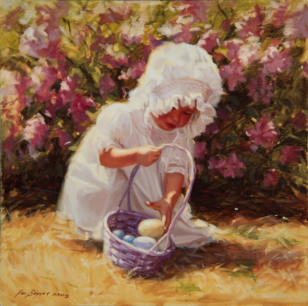 The Basket Canvas Art - Ron Bayens (15 x 15)
