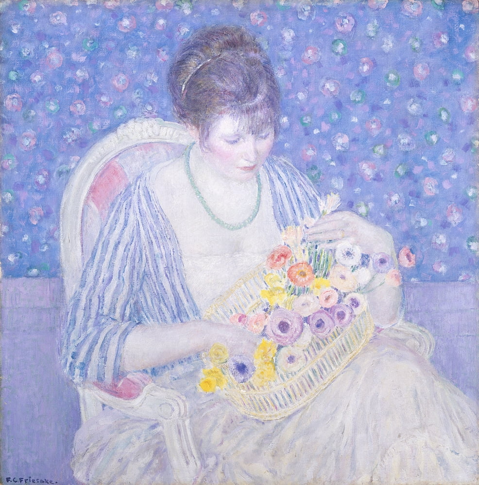 The Basket Of Flowers Canvas Art - (24 x 36)