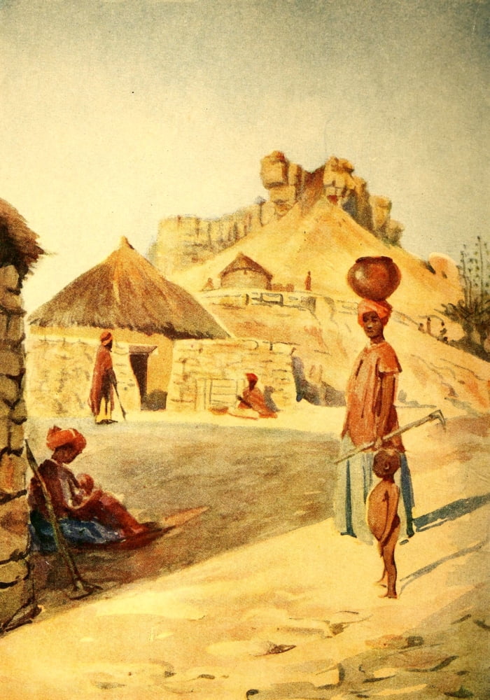 The Basuto of Basutoland 1923 Thaba Bosio Canvas Art - FH Dutton (24 x 36)