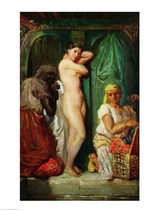 The Bath in the Harem 1849 Canvas Art - Theodore Chasseriau (18 x 24)