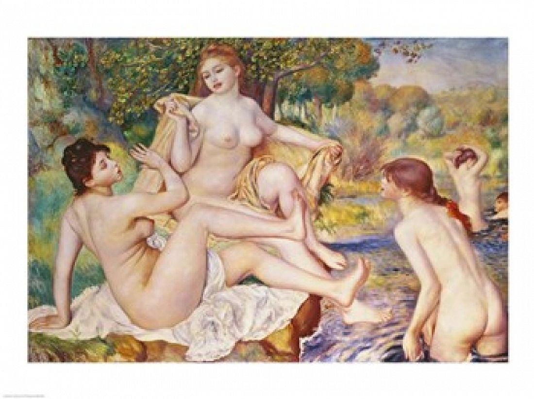 The Bathers 1887 Canvas Art - Pierre-Auguste Renoir (24 x 18)
