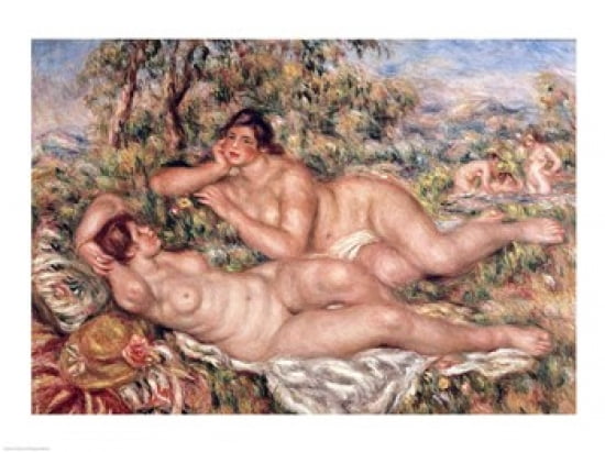 The Bathers Canvas Art - Pierre-Auguste Renoir (24 x 18)
