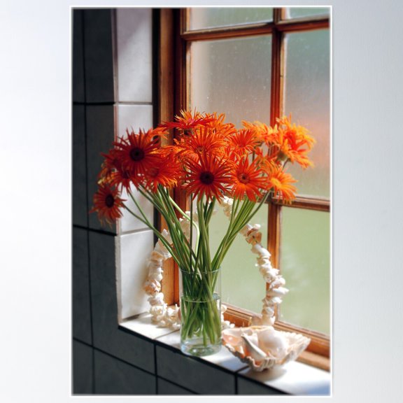 The Bathroom Window Poster Wall Art, Modern Wall Decor For Living Room Bedroom, 8x12 UNFRAMED