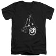 thumbnail image 1 of The Batman (2022) And His Motorcycle Unisex Adult V-Neck T Shirt, 1 of 2