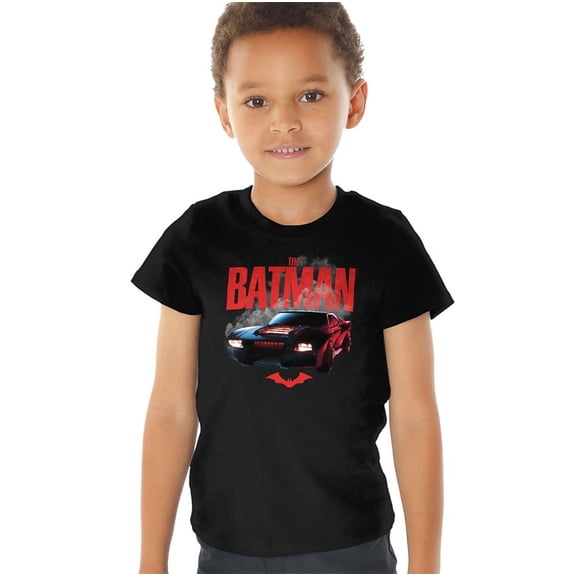 The Batman (2022) Batmobile Kids T Shirt (2) for Youth Toddler Boys and Girls, Black