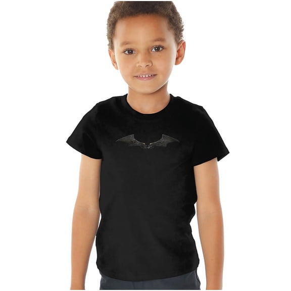 The Batman (2022) Chest Logo Kids T Shirt (4) for Youth Toddler Boys and Girls, Black