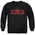 thumbnail image 1 of The Batman (2022) Crimson Drawn Bat Logo Unisex Adult Crewneck Sweatshirt, 1 of 2