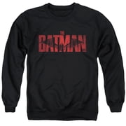 The Batman 2022 Crimson Drawn Bat Logo Unisex Adult Crewneck Sweatshirt