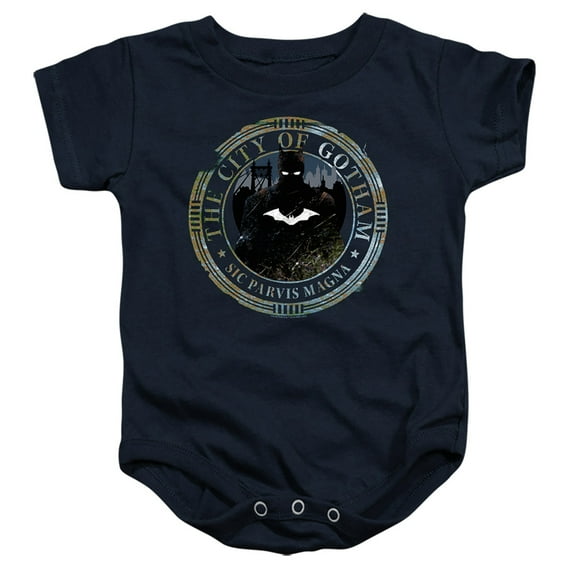The Batman (2022) Gotham Seal Unisex Infant Snap Suit for Baby (18 Months) Navy