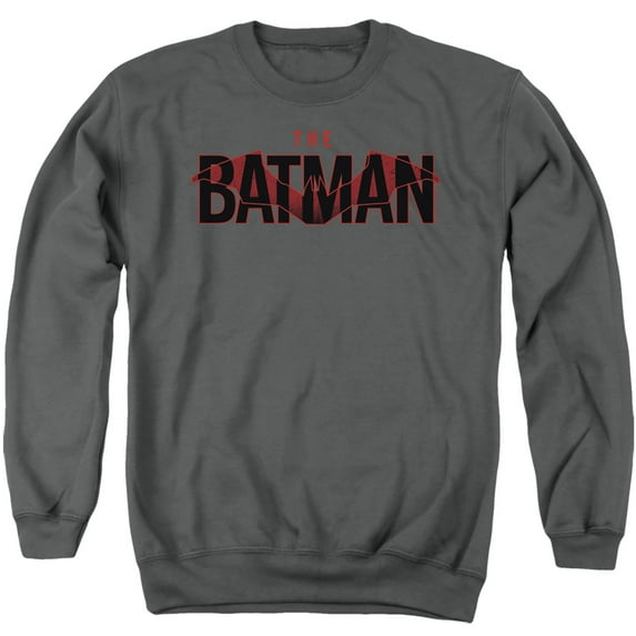 The Batman (2022) Logo With Red Bat Unisex Adult Crewneck Sweatshirt