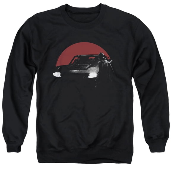 The Batman (2022) Red Moon And Batmobile Unisex Adult Crewneck Sweatshirt